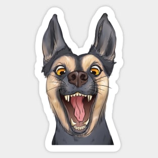 Cute surprised puppy Sticker